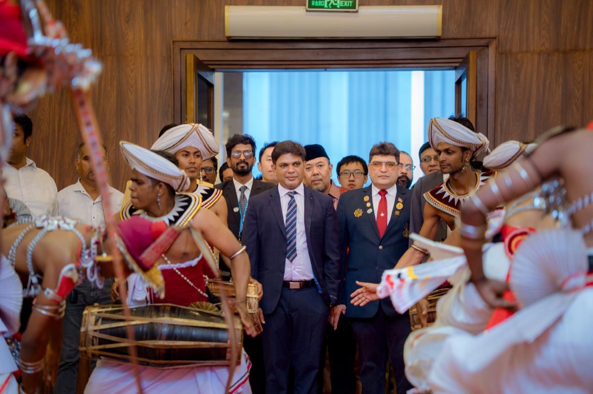 Received at a state ceremony